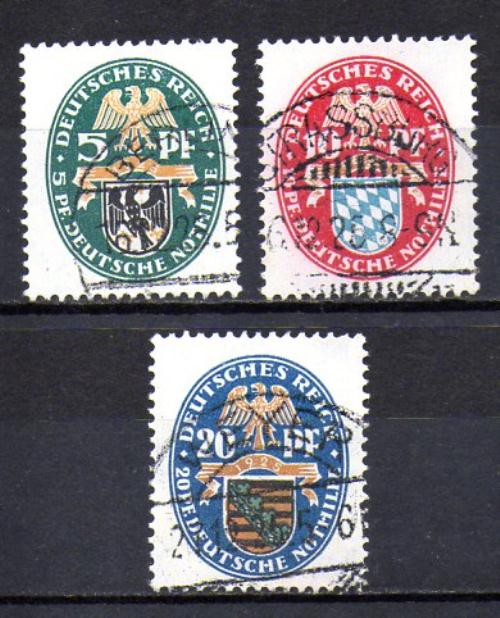 German Empire No. Yvert 368/70 No. Michel 375/77 (o)